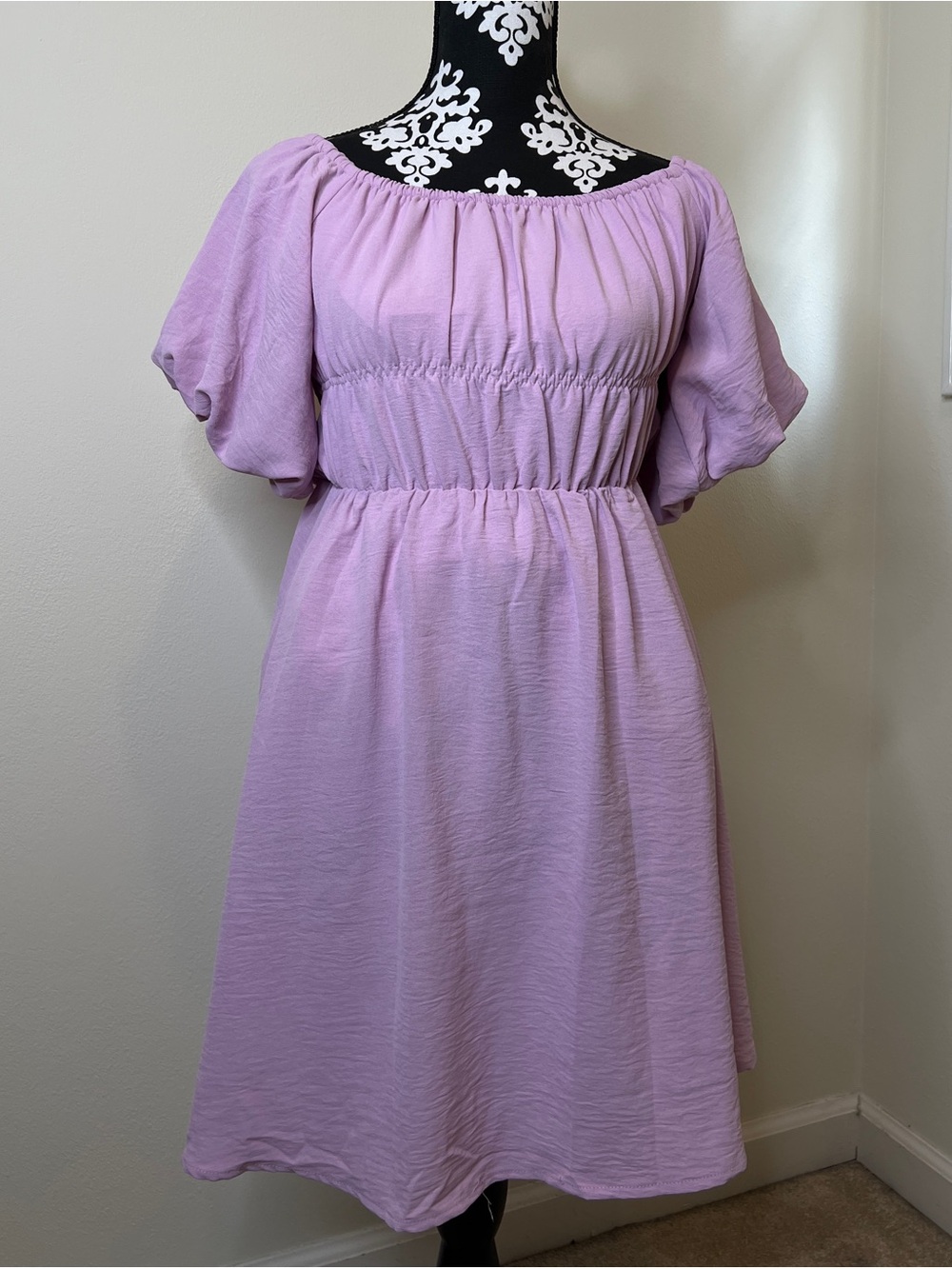 Purple Peasant Dress